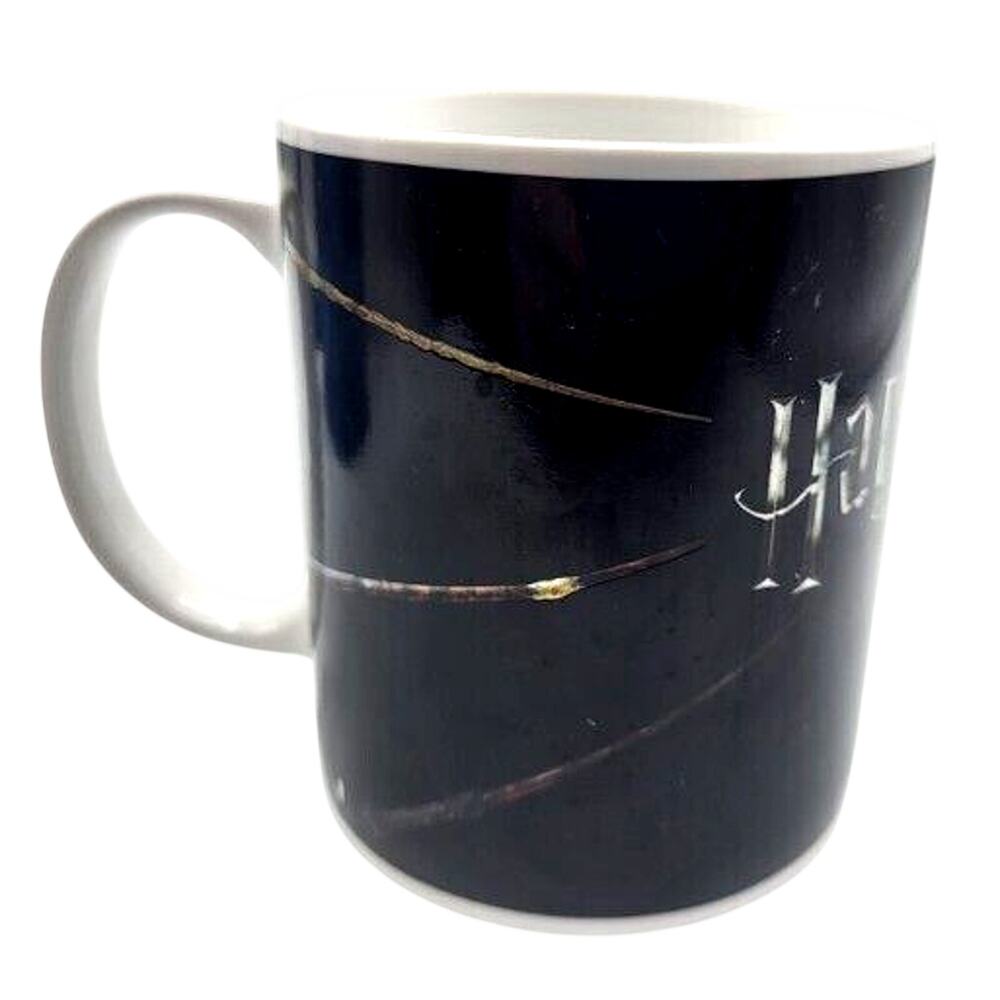 Paladone HARRY POTTER Wands Mug Ceramic Black with White Interior 12oz